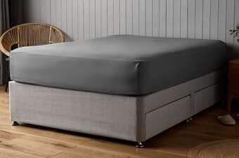 A product image for the Silentnight Supersoft Fitted Sheet - Charcoal