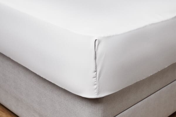An image for Harwoods European Size Cotton Fitted Sheet - White
