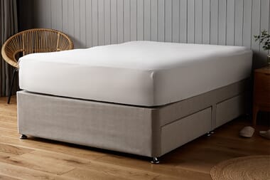 An image for Harwoods European Size Cotton Fitted Sheet - White