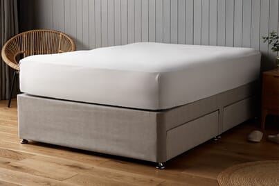 An image for Harwoods European Size Cotton Fitted Sheet - White