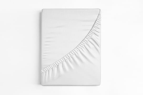 An image for Harwoods European Size Cotton Fitted Sheet - White