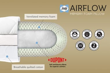 An image for Sealy Airflow Memory Foam Pillow