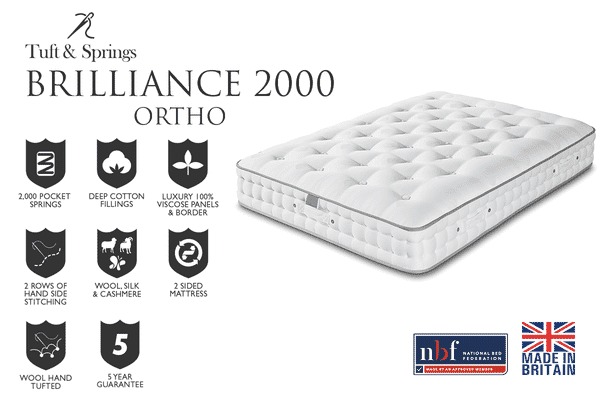 An image for Tuft & Springs™ Ortho Brilliance 2000 Mattress + Premium Divan Bed
