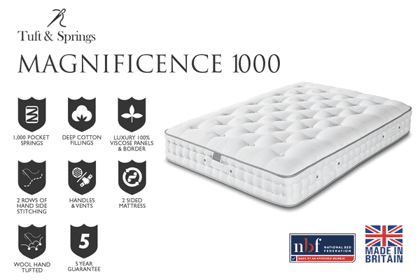 An image for Tuft & Springs™ Magnificence 1000 Mattress + Premium Divan Bed