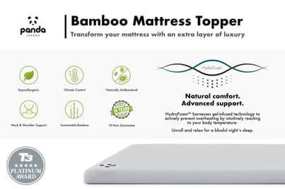 An image for Panda® Bamboo Memory Foam Mattress Topper