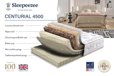 An image for Sleepeezee Centurial 01 Pocket 4500 Natural Mattress