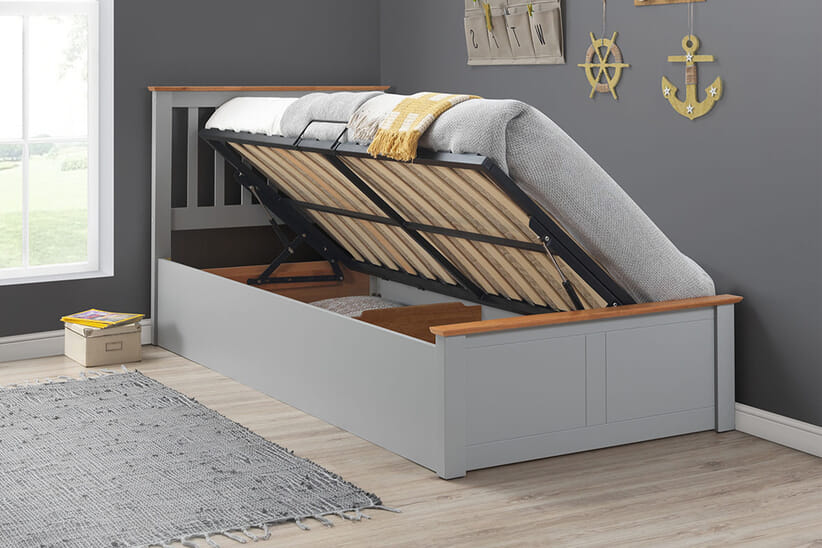An image for Oliver Wooden Kids Ottoman Bed