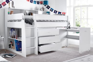 An image for Emily Mid Sleeper Kids Storage Bed