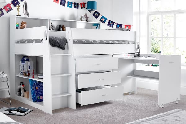 An image for Emily Mid Sleeper Kids Storage Bed