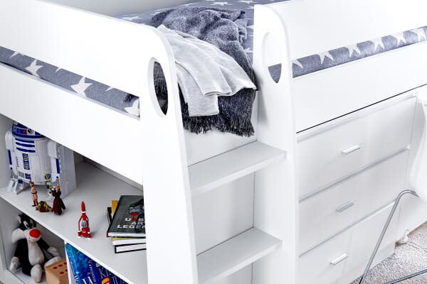 An image for Emily Mid Sleeper Kids Storage Bed
