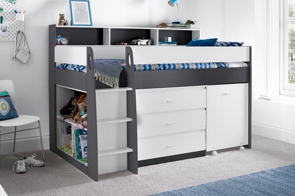 An image for Emily Mid Sleeper Kids Storage Bed