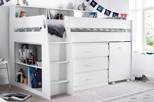 An image for Emily Mid Sleeper Kids Storage Bed