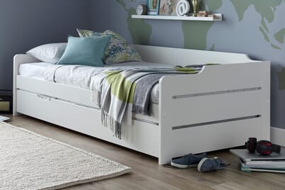 An image for Layla White Guest Bed With Trundle