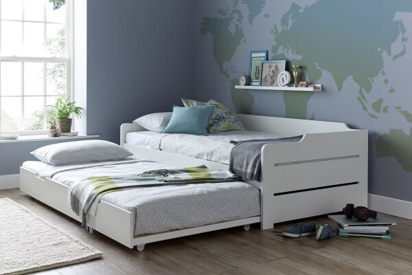 An image for Layla White Guest Bed With Trundle