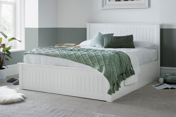 An image for Madison White Ottoman Bed