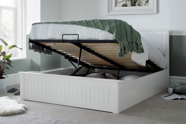An image for Madison White Ottoman Bed