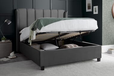 An image for Eleanor Velvet Ottoman Bed