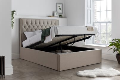 An image for Elijah Upholstered Ottoman Bed