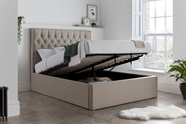 An image for Elijah Upholstered Ottoman Bed