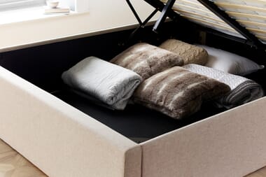 An image for Elijah Upholstered Ottoman Bed