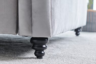 An image for Charlotte Velvet Ottoman Bed