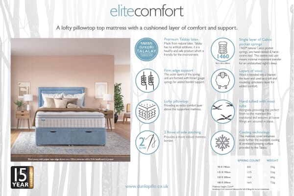 An image for Dunlopillo Elite Comfort 1460 Latex Hybrid Mattress