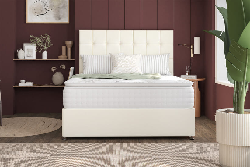An image for Spring King® Wool Sublime 2000 Pillow Top Mattress + Premium Divan Bed