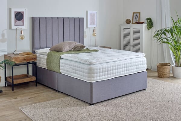 An image for Spring King Wool Sublime 2000 Pillow Top Mattress + Premium Divan Bed