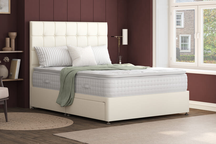 An image for Spring King® Wool Sublime 2000 Pillow Top Mattress + Premium Divan Bed