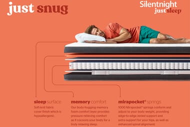 An image for Silentnight Just Snug Memory Hybrid Mattress