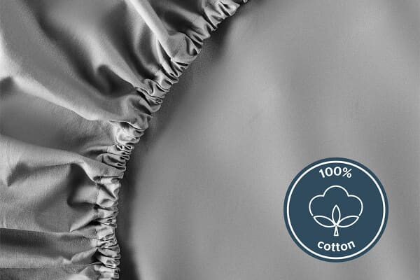 An image for Silentnight Pure Cotton Fitted Sheet - Charcoal