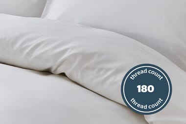 An image for Silentnight Pure Cotton Duvet Cover Set - White
