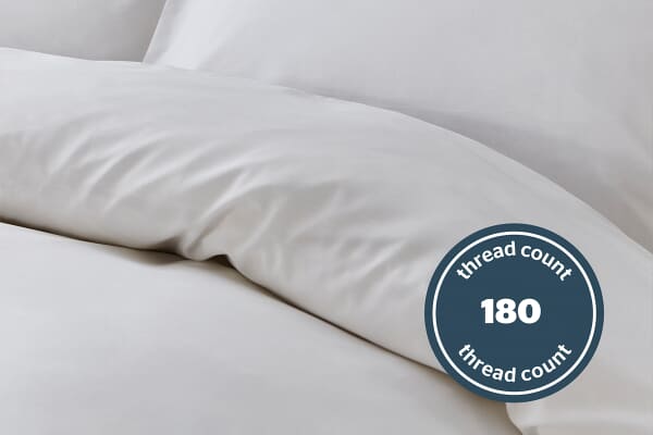 An image for Silentnight Pure Cotton Duvet Cover Set - White