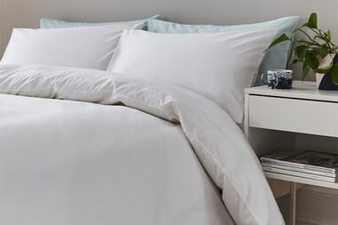 An image for Silentnight Pure Cotton Duvet Cover Set - White