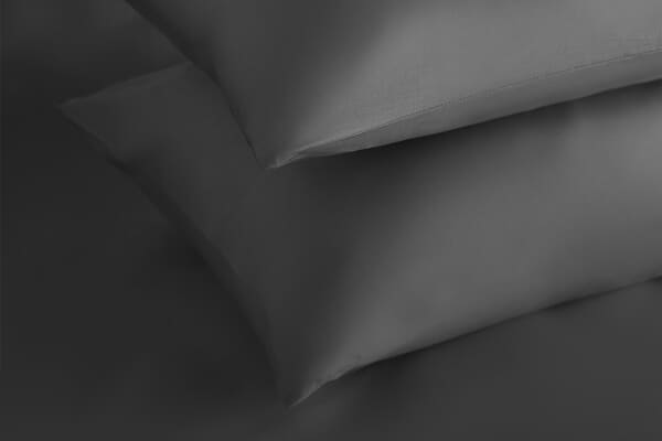 An image for Silentnight Pure Cotton Pillowcase Pair - Charcoal