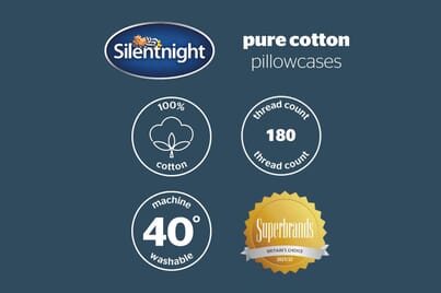 An image for Silentnight Pure Cotton Pillowcase Pair - White