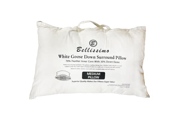 An image for Bellissimo White Goose Down Surround Pillow