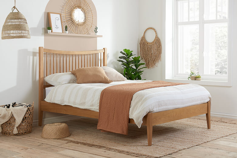 Product photograph of Birlea Berwick Solid Oak Bed King Size from Mattressnextday