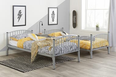 An image for Birlea Corfu Metal Kids Bunk Bed