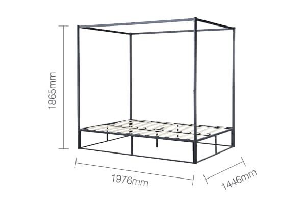 An image for Birlea Farringdon Black Metal 4 Poster Bed
