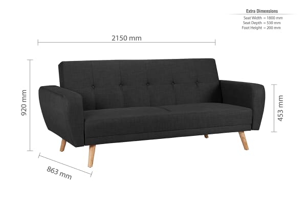 An image for Birlea Farrow Grey Large Sofa Bed