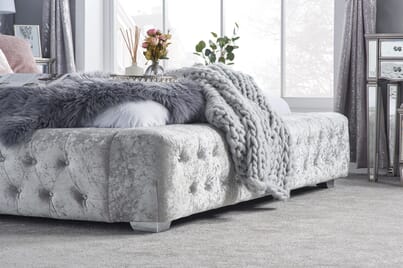 An image for Birlea Grande Crushed Velvet Fabric Bed