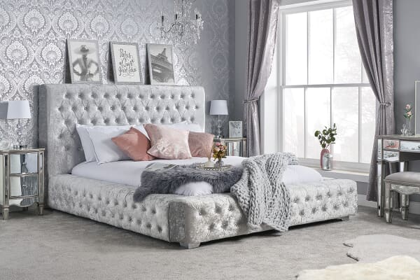 An image for Birlea Grande Crushed Velvet Fabric Bed