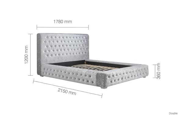 An image for Birlea Grande Crushed Velvet Fabric Bed