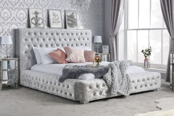 An image for Birlea Grande Crushed Velvet Fabric Bed