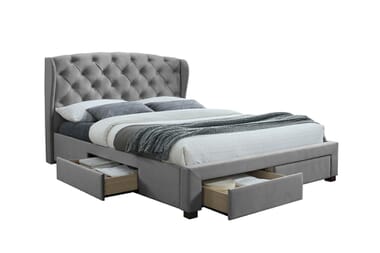 An image for Birlea Hope Grey Velvet Storage Bed
