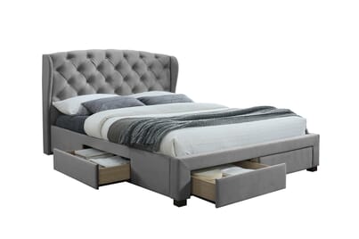 An image for Hope Grey Velvet Storage Bed