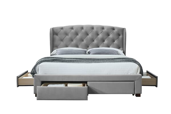 An image for Birlea Hope Grey Velvet Storage Bed