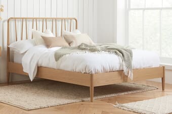 A product image for the Jesper Solid Oak Bed