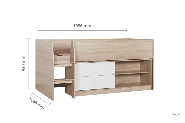 An image for Birlea Leyton Kids Storage Cabin Bed